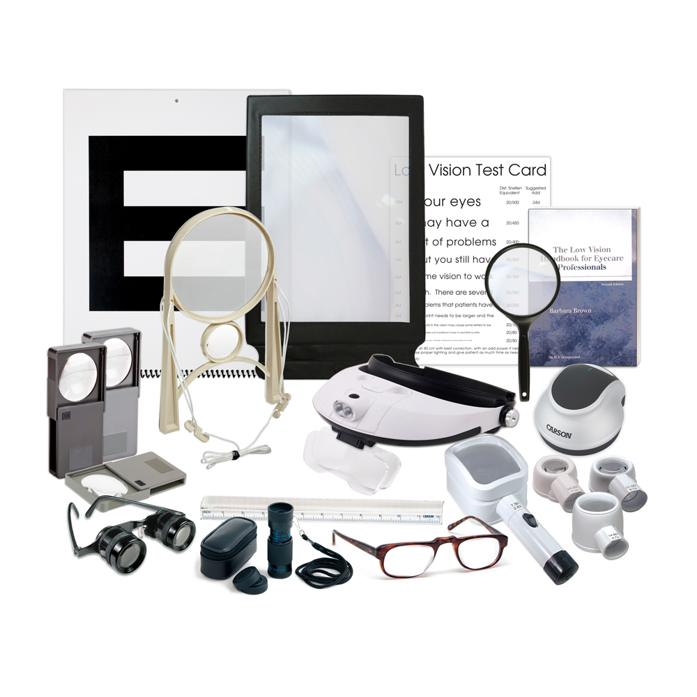 assorted low vision magnifiers