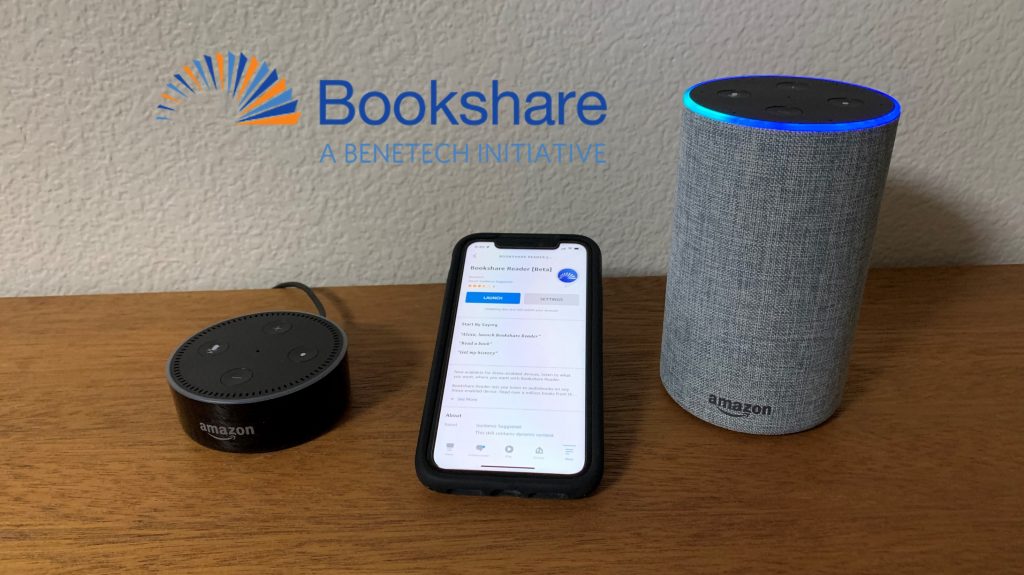 Bookshare running on three Alexa devices