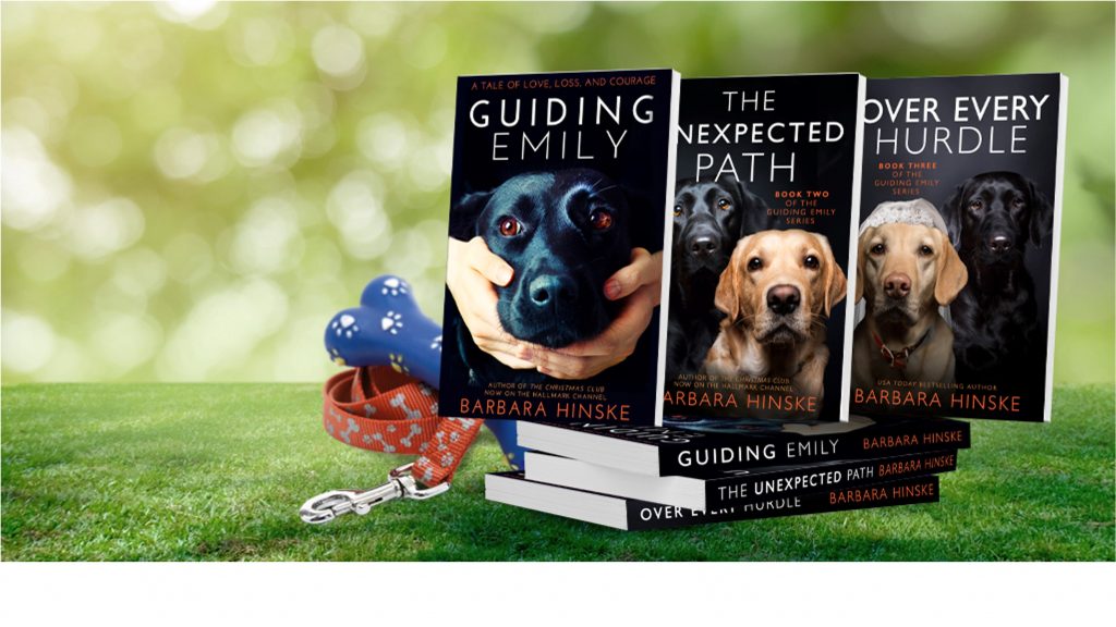 covers of Guiding Emily, The Unexpected Path, and Over Every Hurdle