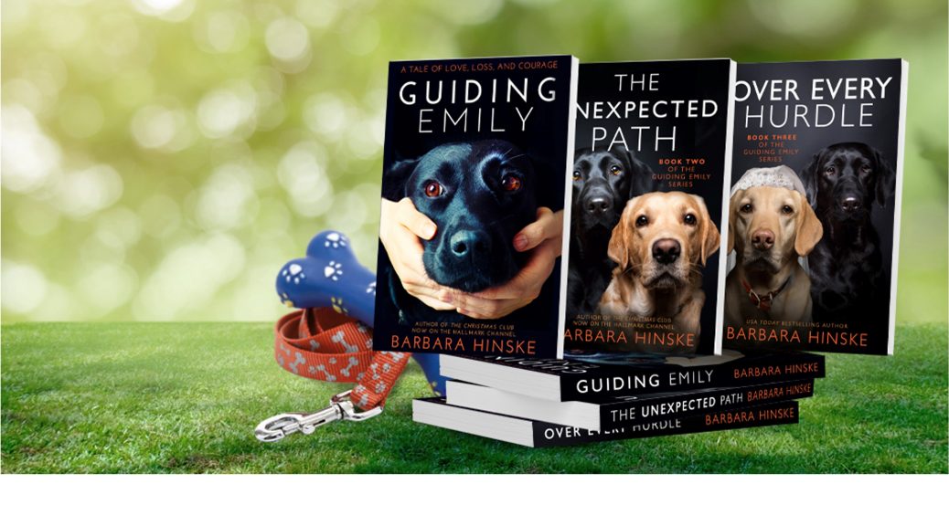 covers of Guiding Emily, The Unexpected Path, and Over Every Hurdle