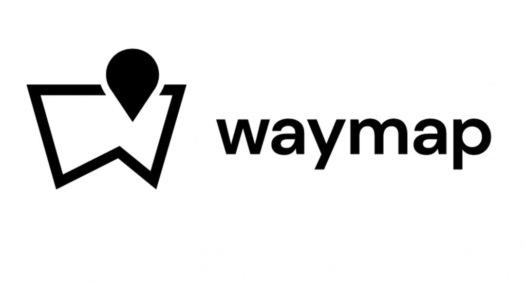 black and white Waymap logo