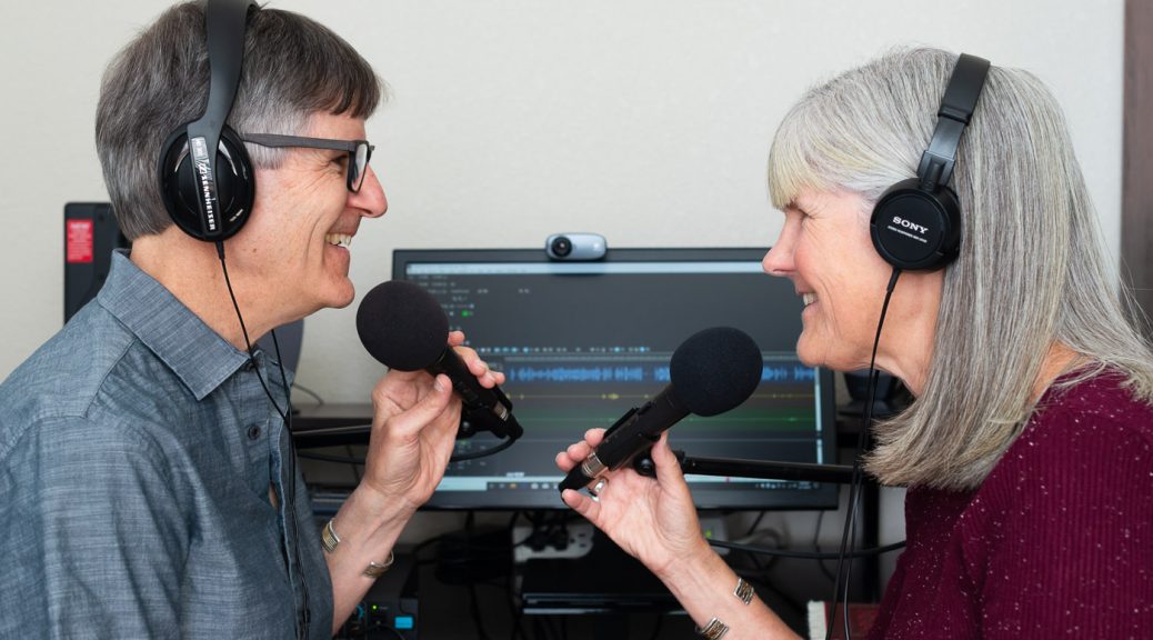 photo of hosts Nancy and Peter Torpey in their home studio