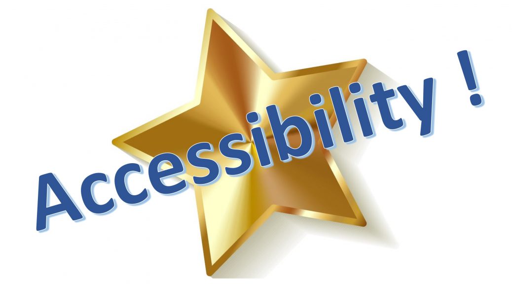 "Accessibility" with gold star