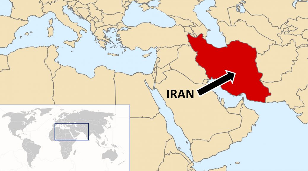 map showing Iran's location