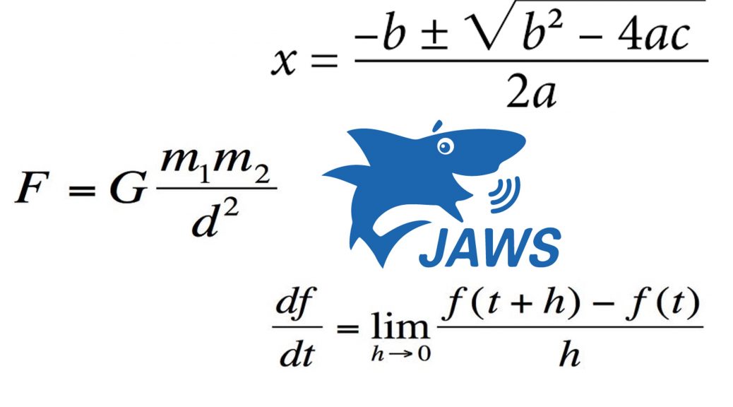 3 equations with JAWS logo