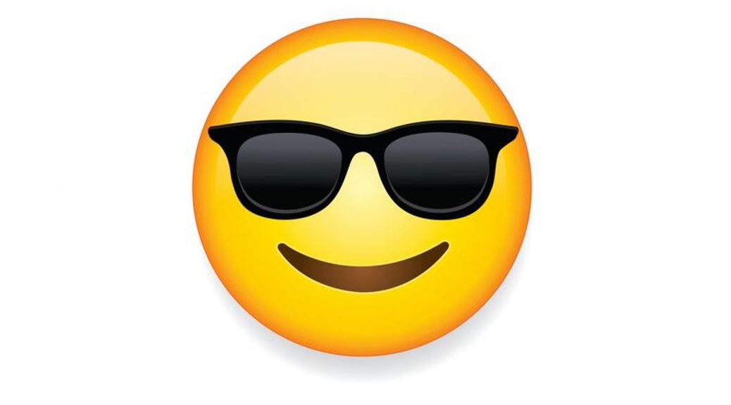 Yellow smiley face with dark glasses